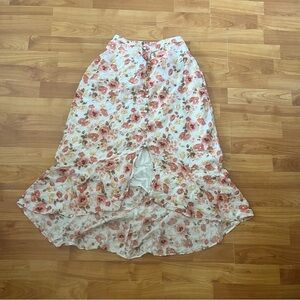 Abercrombie & Fitch Pink Floral High-Low Skirt